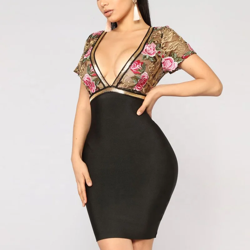 Venta al por mayor vestidos negros cortos de fiesta-Compre online los