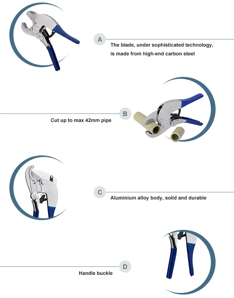 DAJING New industrial hand tools pvc pipe cutter hdpe pipe cutter plumbing tools