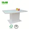 Home Furniture Imported Cheap Large White Rectangular Wooden MDF Glossy Restaurant Kitchen Furniture Dining Tables For Sale