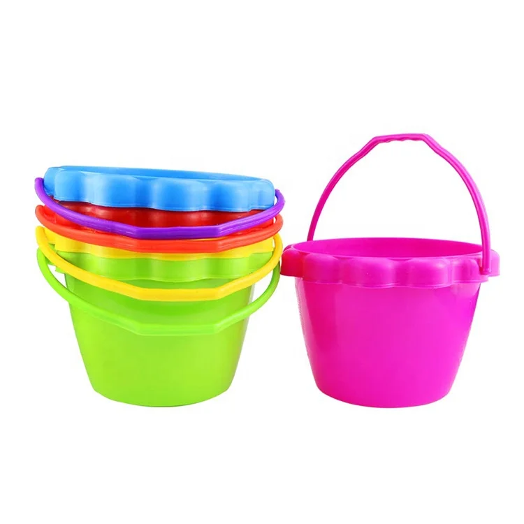 Small Sand Pail Beach Toy Beach Pails 5 Pack 1.5 L Plastic Small Bucket