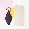Rhombus genuine saffiano leather keyring, custom personalized genuine saffiano leather keychain