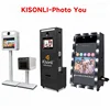 Automatic print instant touch screen photo booth kiosk cheap selfie portable photobooth machine