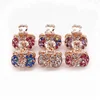 2018 apple shape glitter rhinestone mini hair claw