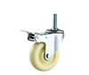 China produces 4 inch wire rod with brake casters for industrial and shopping cart casters.