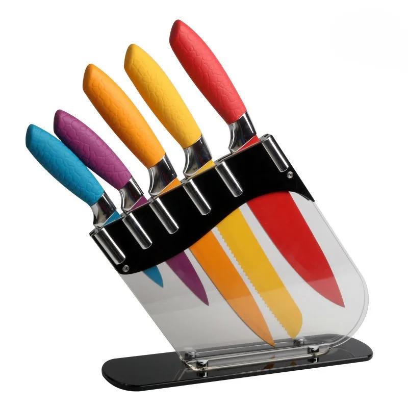 5pcs Color Swiss Line Knife Set,5 Pcs Nonstick Coating Royalty Line