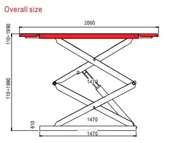 Launch 100% Tlt632af Car Scissor Lift Hydraulic Used Car Scissor Lift ...