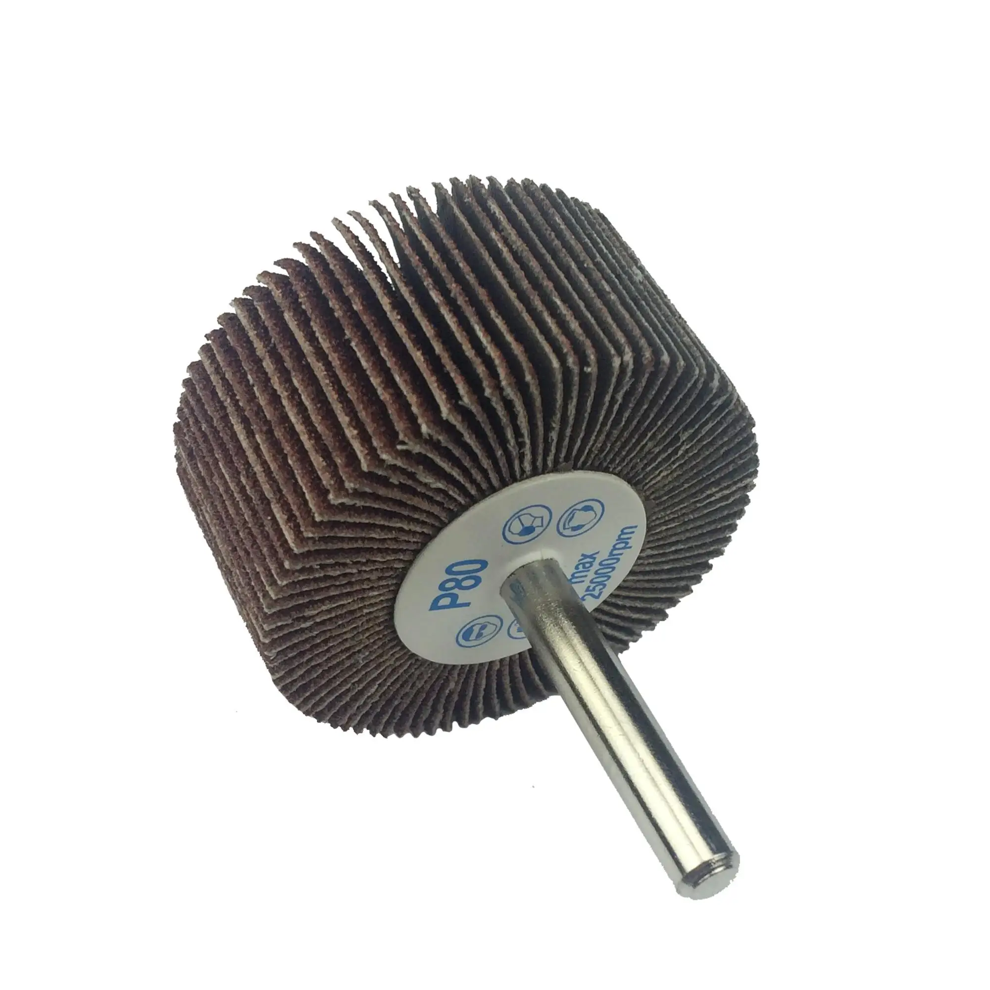 30*30*6mm,Coated Abrasive Mounted Sand Paper Flap Wheel With Shaft For