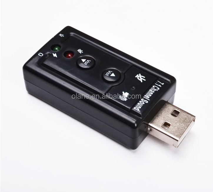 Usb External Sound Card 7.1 Surround Cm108 With Voice Control Button