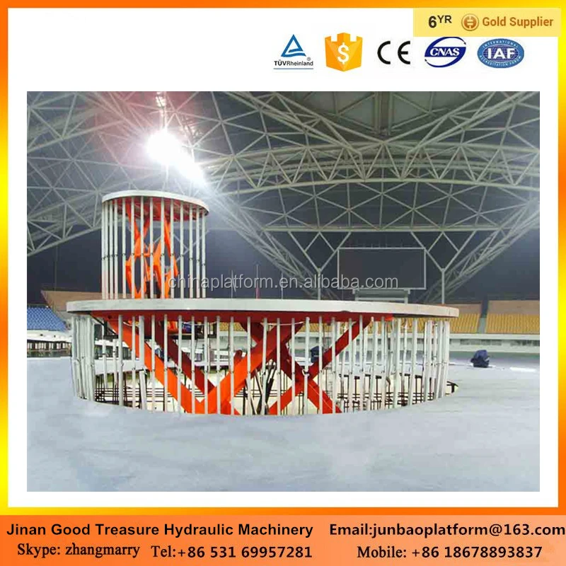 Hydraulic Concert Rotating Stage Table Lift Reliable Scissor Stage Lift