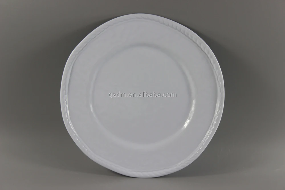 White Hotel Melamine Soup Plate,Reusable Plastic Deep Dish