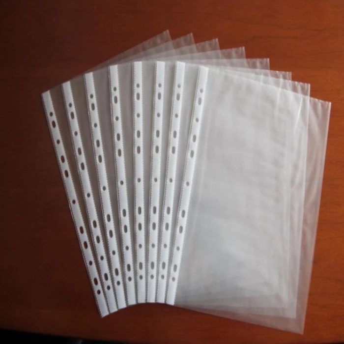 Super Design Transparent Pocket Clear Plastic Folder Sheet 