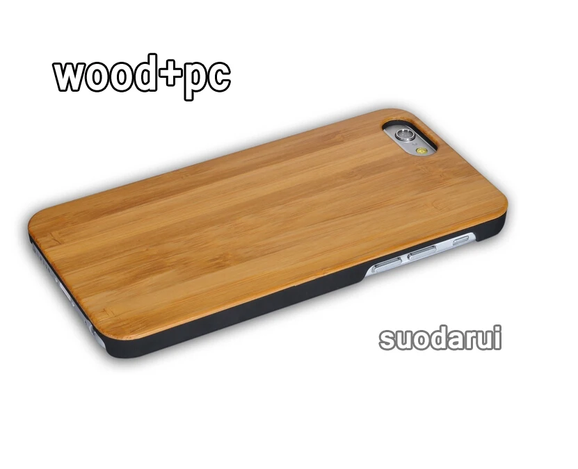 Wood And Hard PC Back Cover For iPhone 6 plus Bamboo Phone Case