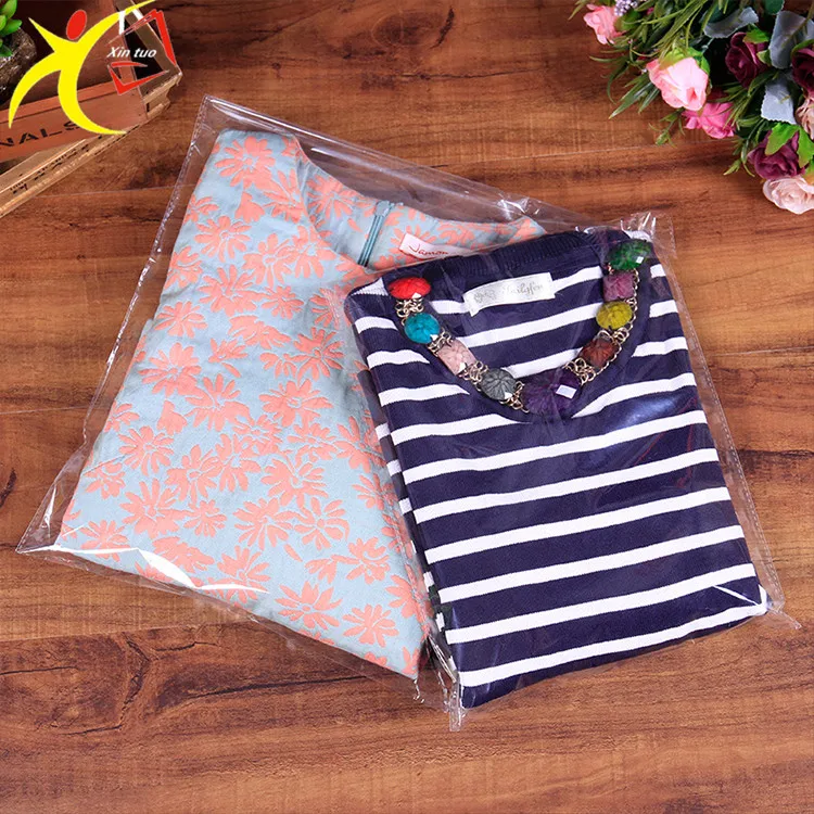 Manufacturer Poly Bag Clothes Plastic Adhesive Opp Bag Custom T Shirt