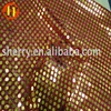 2016 New Mesh gold Nylon/ Metallic 3MM Sequin shiny wholesale Fabric for sale