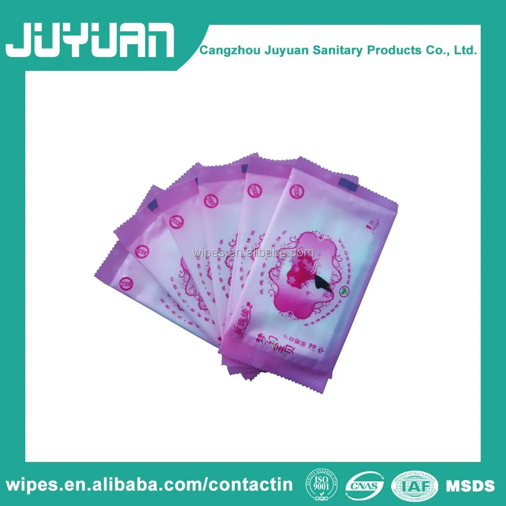 High Quality Individual Pack Women Personal Hygiene Wipes Custom