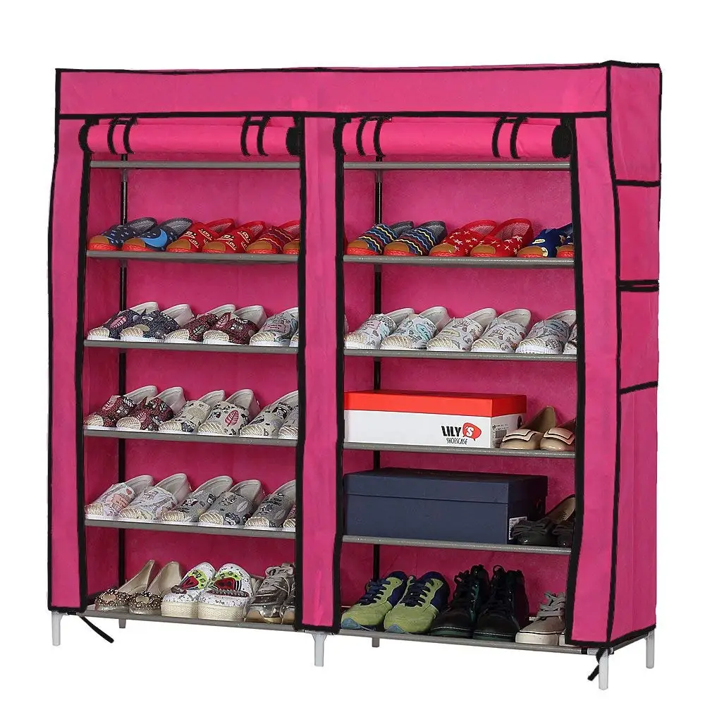 CHRISLZ 4 pack Shoes Bag Anti-dust Waterproof Shoes Bag red wine
