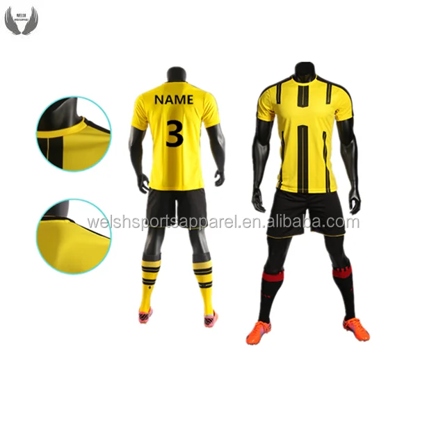 Sublimation Custom Logo Black Yellow Soccer Jersey Buy Black Yellow