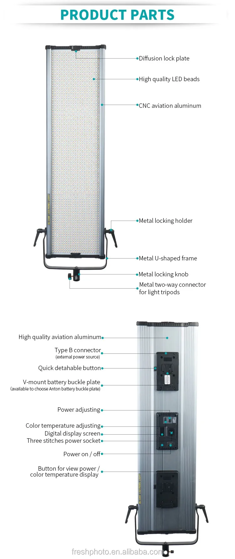 ultra thin 120w digital display CRI95+ aluminum camera led tv studio video lightings equipment 4.jpg