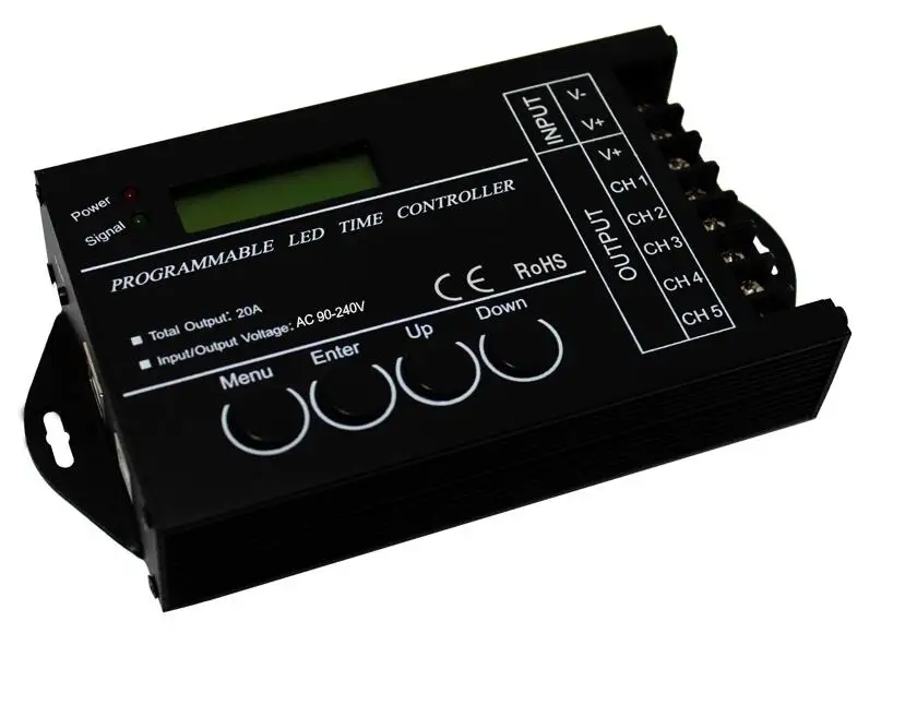 LED Controller Programmeerbaar LED-controller TC420SJ – Programmeerbare Timer, Zonsopgang/zonsondergang Simulatie, Voor Aquaria, Volières, Kassen TC420SJ Besturing