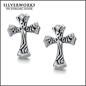 celtic cross earrings sterling silver