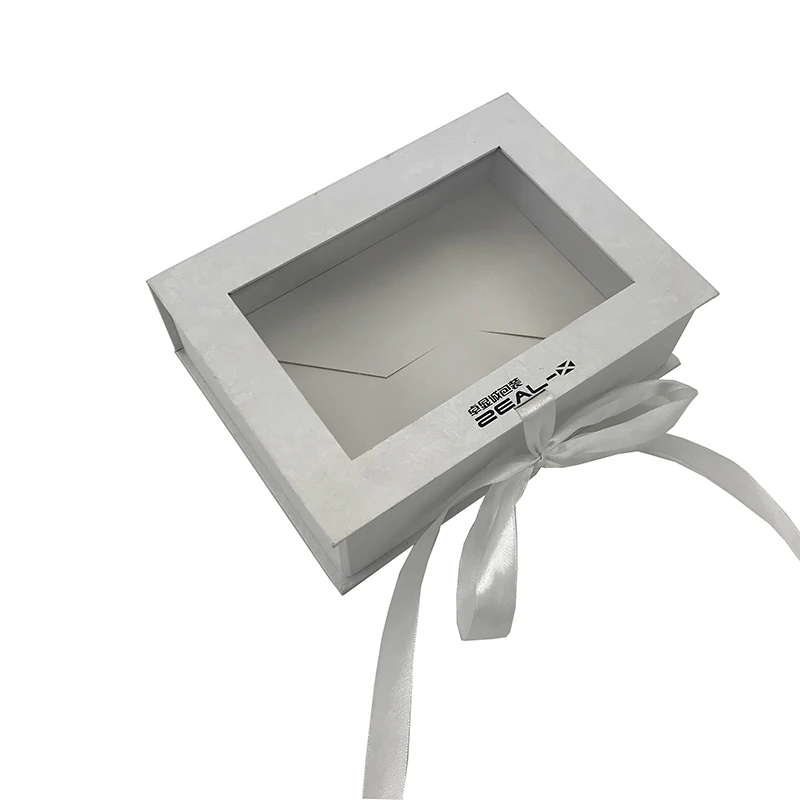 豪华定制化妆纸包装盒包装为皮肤护理品牌包装与清晰的窗口