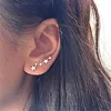 Star Stud Earring Climber Tiny Star Moon Stud Earrings For Women Birthday Gift Jewelry Earring
