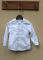 New spring autumn fashion basic baby boys shirts white solid cotton stand collar easy to match