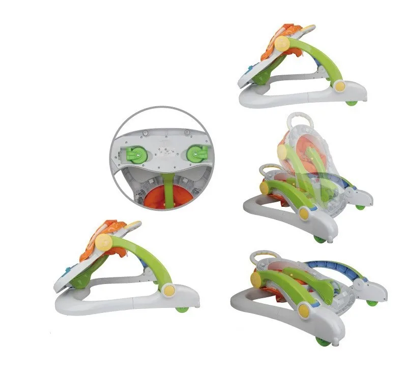 3 In 1 Rotating Baby Walker Car With Push Bar And Brakes For 15 Years