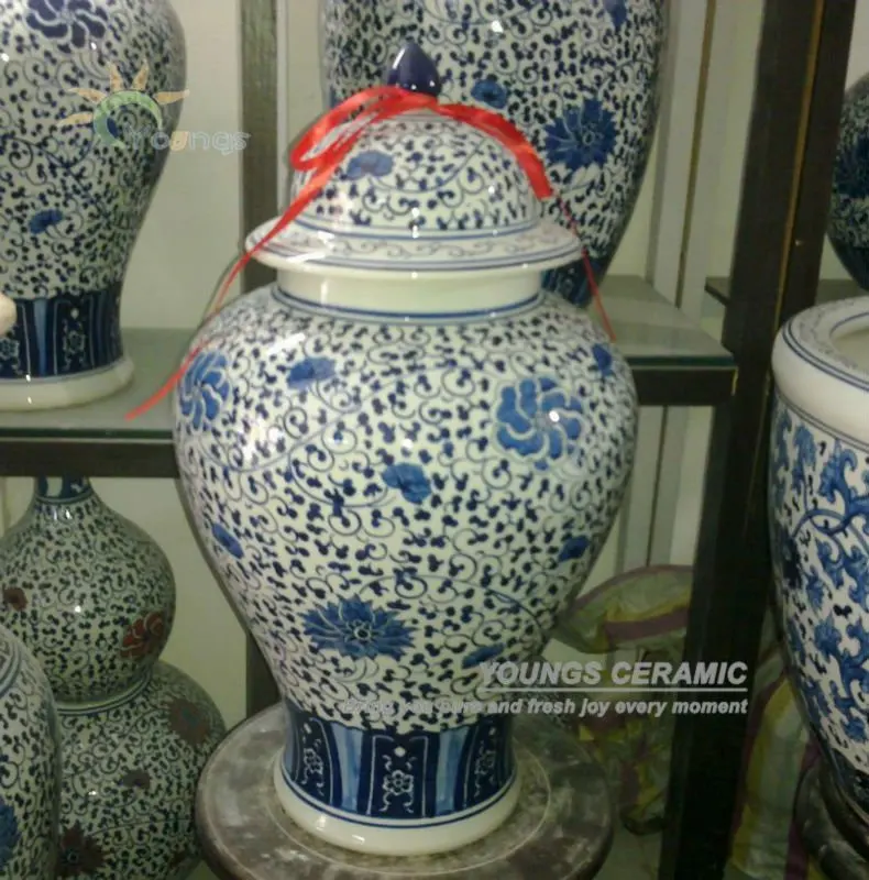 H60cm Chinese Blue And White Ceramic Porcelain Antique Large Ginger H60cm Chinese Blue And White Ceramic Porcelain Antique Large Ginger Jars