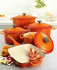 Enamel cast iron cookware set for kitchenware wholesale