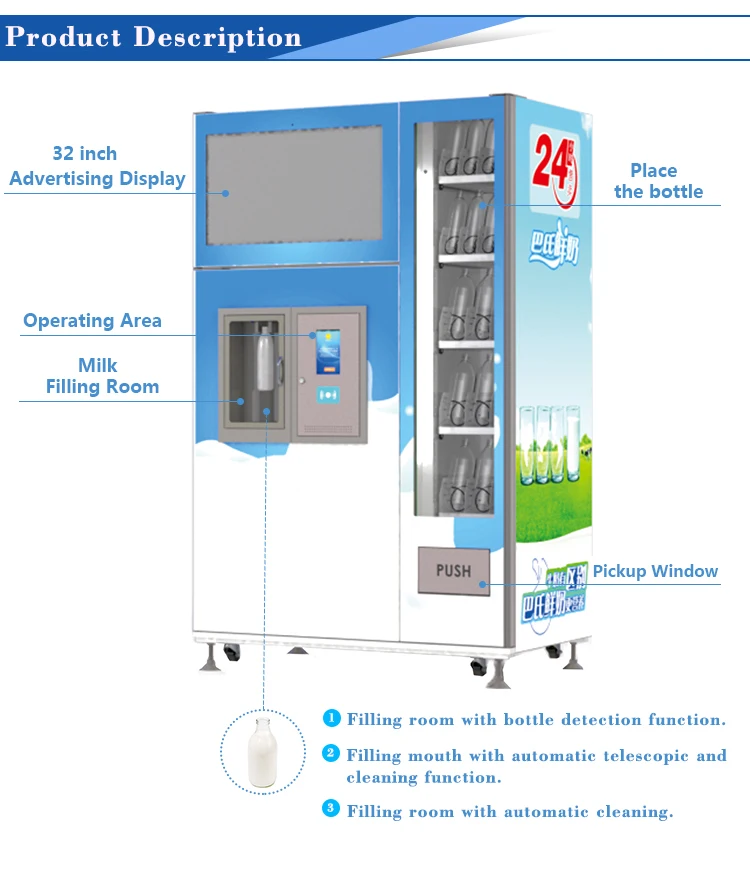 Coin Operated Automatic Milk Vending Machine For Sale - Buy Automatic ...