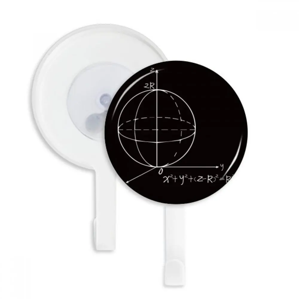 Math Kowledge Sphere Equation Sucker Suction Cup Hooks Plastic Bathroom Kitchen 5pcs Gift