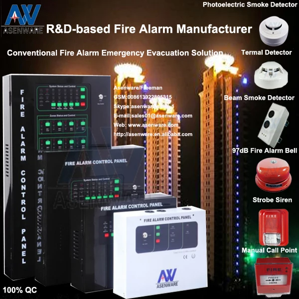 1-32 zone Brand-new Fire Alarm Control Monitor System