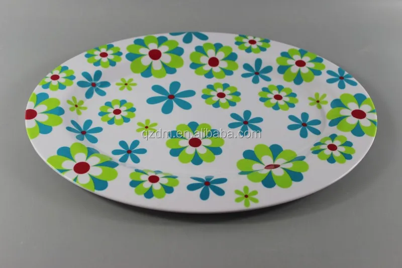 Custom Print 14"Melamine Oval Dinner Plate