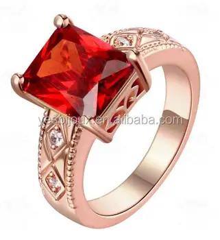 Cheap Big Ruby Austria Zircon Womens Engagement Ring Buy New Model