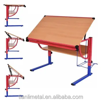 Adjustable Wooden Drawing Table With Movable Table Top Buy