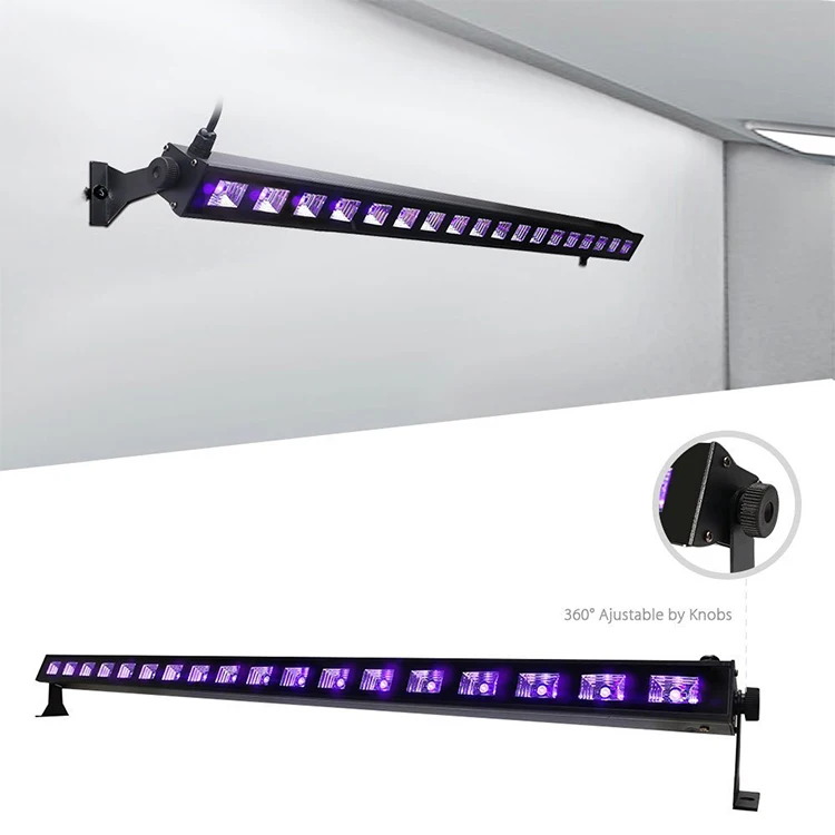 Prowest 18LED 60W DJ Christmas Party Light UV LED Black Light Bar for Blacklight Paint Party Club