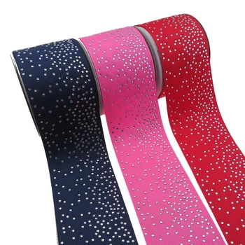 ribbon grosgrain rhinestones yards 75mm wholesale solid printed custom diamond larger