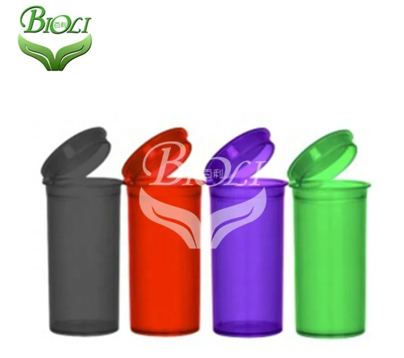 13 Dram Plastic Pop Vial In Silver Plastic Pop Top Bottles Pop Top Container For Medical Cannnabis Packaging