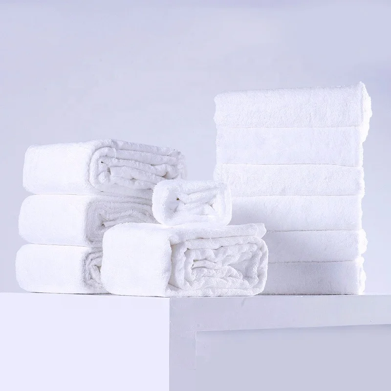 Manufacturer Wholesale Luxury White Cotton Bath Face Towels 5 Star Hotel Towel Set