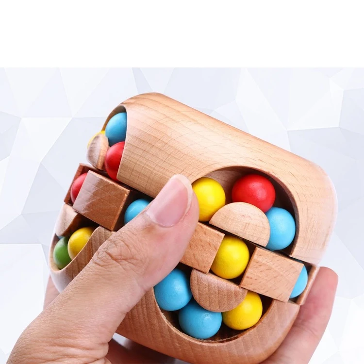Brain Teaser Magic Ball Intelligence 3d Wooden Iq Game Toy Buy Wooden