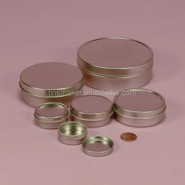 High Quality Small Shallow Round Decorative Candle Tins Wholesale