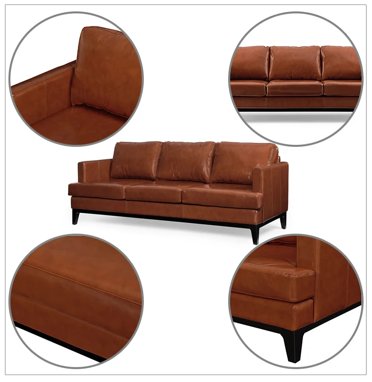 wooden design 3 seater sofa