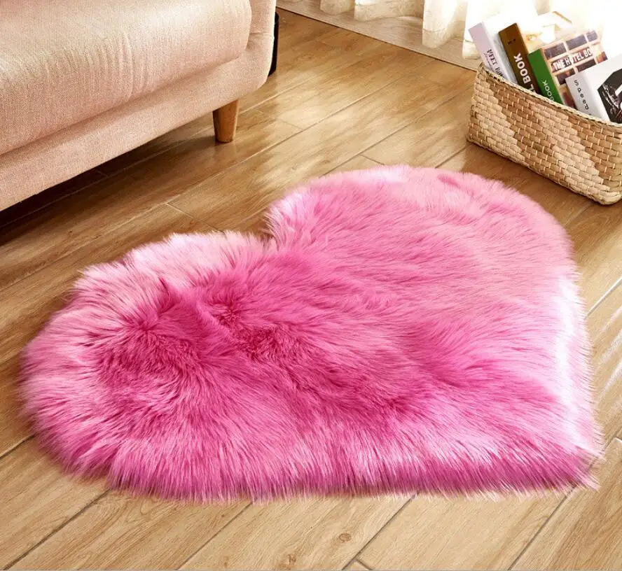 Factory wholesale white round shape faux sheepskin fur rug carpets