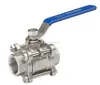 3PC stainless steel full port clamp/thread/welding ball valve