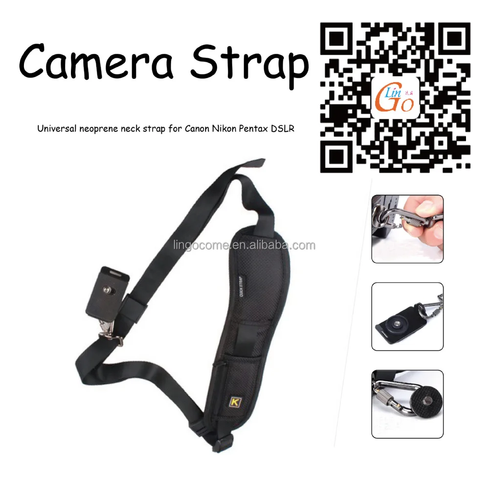 Correa de cuello de neopreno cámara para Canon EOS Nikon Sony Pentax DSLR SLR