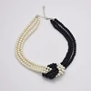 Exquisite Personality New Design Statement Gray And White Pearl Pendant Necklace