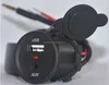 Car Boat Dash Flush Mount USB 3.5mm Aux Extension Cable Lead Mounting Panel
