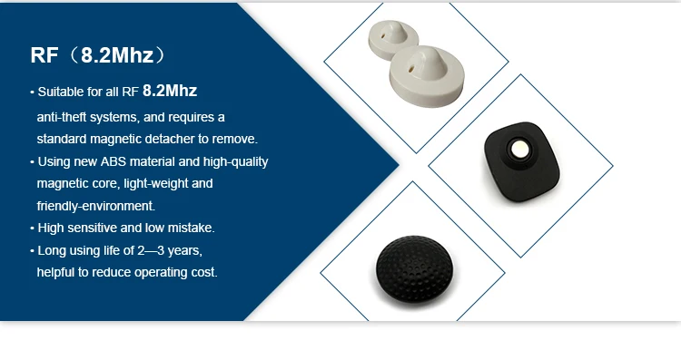High-end Fashion Garment Shop Security System EAS AM 58khz Hard Tag Disposable Mini Super Tag for Anti-shoplifting