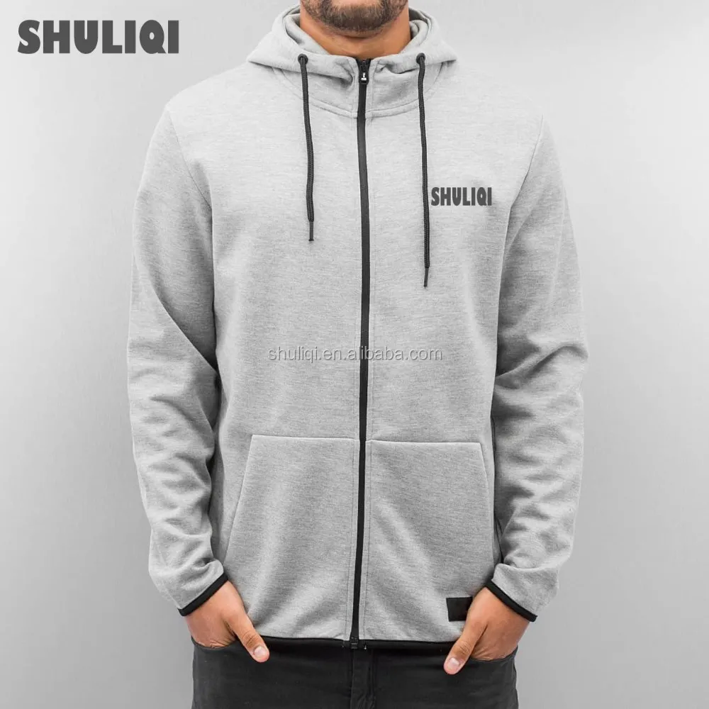 New 2016 Blank Zip Up Grey Hoodies 100 Cotton Hoodie Printed Logo On Left Chest Wholesale Buy